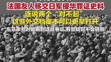 法国友人移交1993页日军侵华罪证：对不起外交档案本可以更早打开