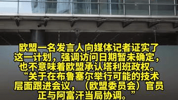 欧盟拟邀请阿富汗塔利班官员访问