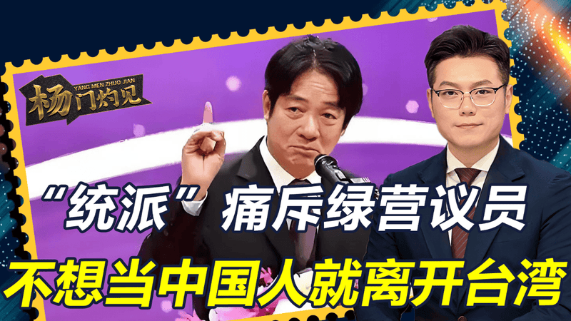 “统派”痛斥绿营议员，当场撂下一句话：不想当中国人就离开台湾