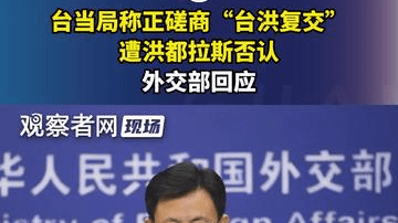 台当局称正磋商“台洪复交”遭洪都拉斯否认，外交部回应
