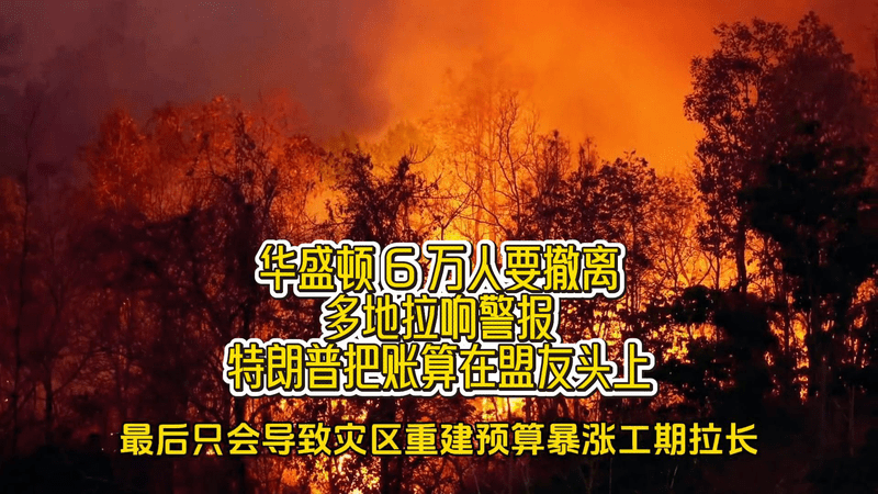 华盛顿 6 万人要撤离，多地拉响警报，特朗普把账算在了盟友头上