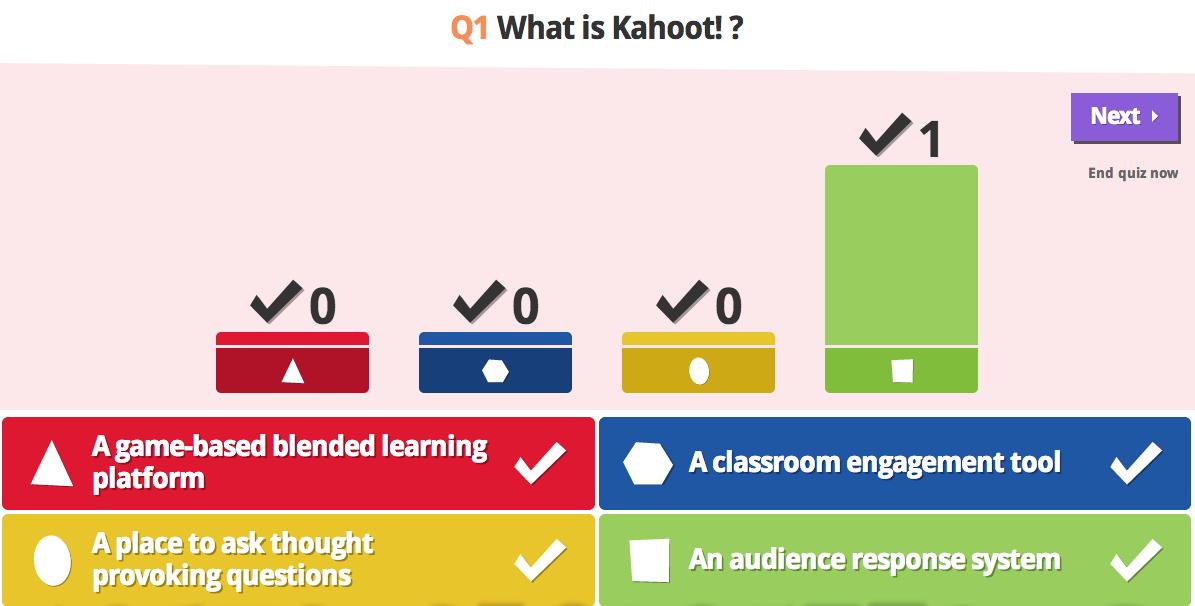 来认识下基于游戏化的混合式教学管理系统Kahoot!