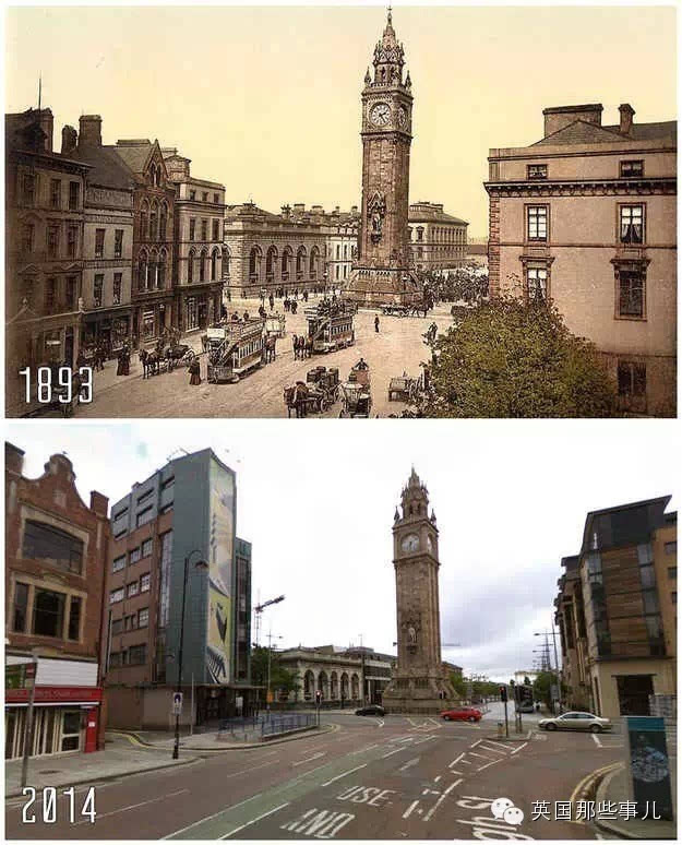 变与不变:20张照片中的英国城市,100年前和现在区别有