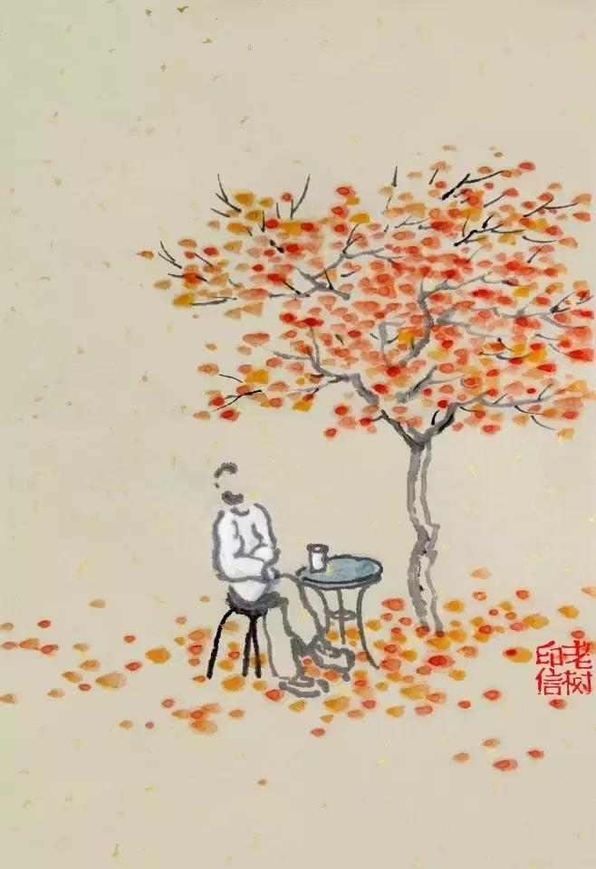 老树画画,哪个才女配这牛文!牙都笑白了,脸也笑