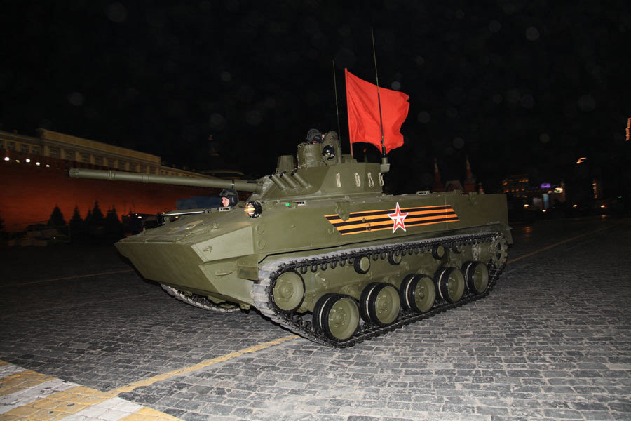 armata, is unveiled during the second rehearsal of the victory
