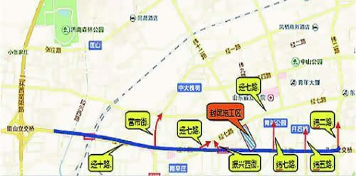 经十路由南往北避开纬十二路绕行路线图.