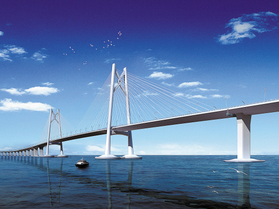 【概要】港珠澳大桥首个标志性景观完成吊装