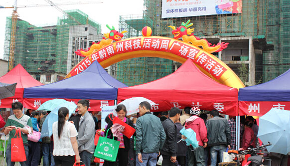 黔南州举行2015年科技活动周广场宣传活动