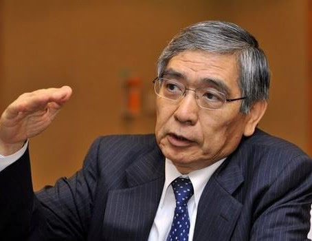 黑田:日本经济将继续温和复苏,通胀在2016财年