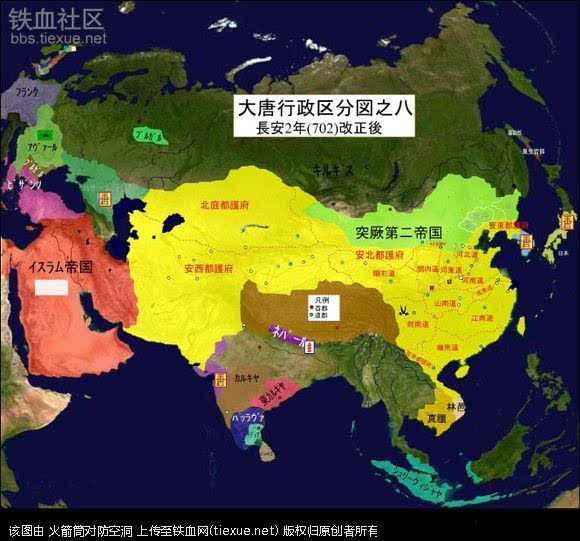 百济地图 日本人绘制的唐朝地图 我都快吓尿了(图)