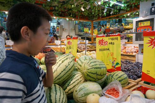 甘肃硒砂西瓜天惠超市开卖啦