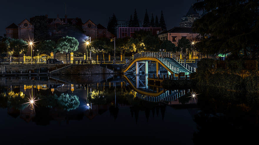 中国南通市夜景摄影作品欣赏