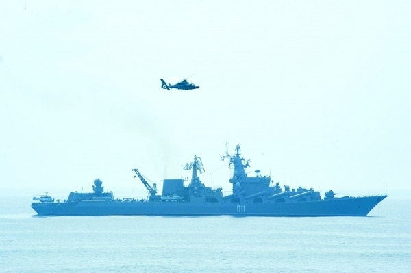 中俄今起在日本海军演 三大舰队主力战舰