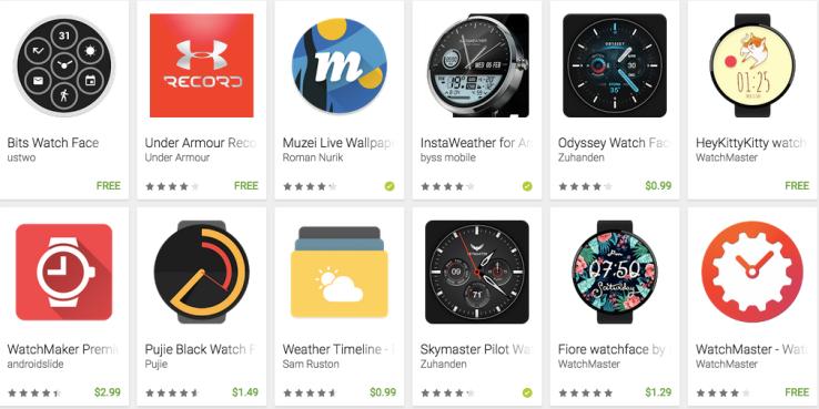 谷歌为 Android Wear 增加交互式表盘设计和谷