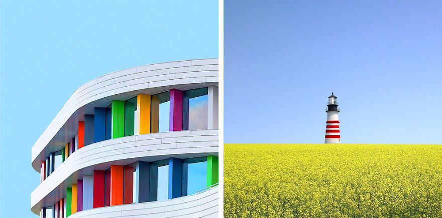 小型对称色彩丰富建筑结构图片赏析