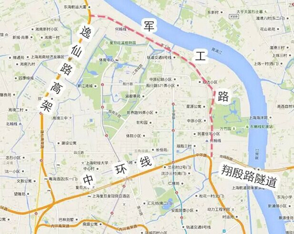 上海将再建一处高架 军工路高架获批全长7.8公里