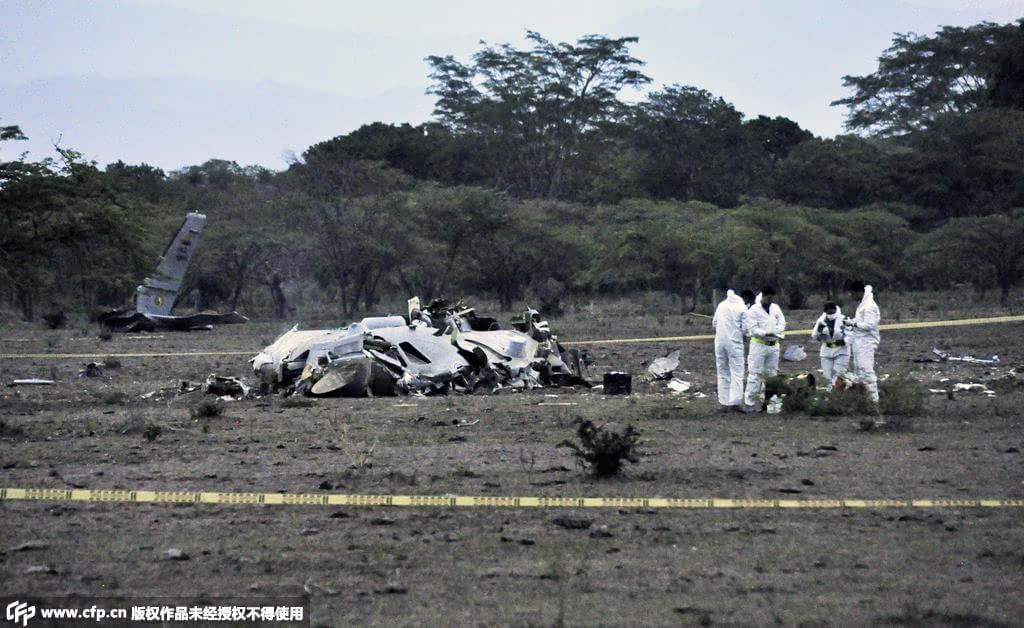 哥伦比亚空军一架运输机坠毁 11名军事人员遇