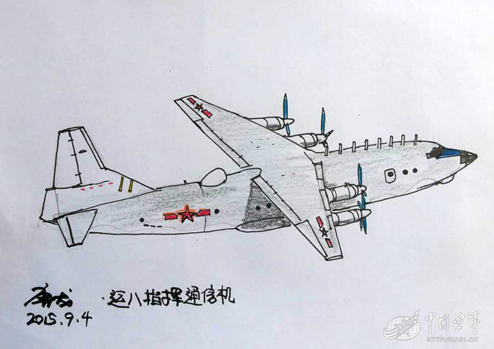 组图空军机务兵手绘胜利日阅兵各型飞机