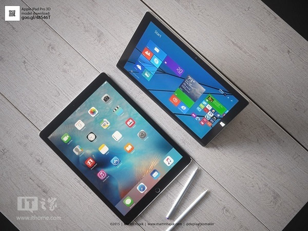 抢鲜看微软Surface Pro 3 苹果iPad Pro对比图