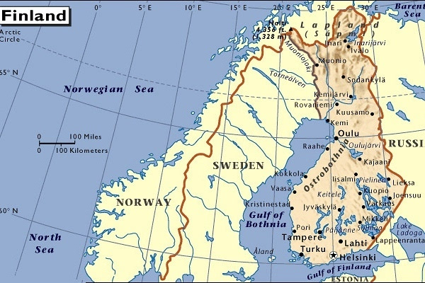芬兰地理知识普及:芬兰地图及地域环境情况