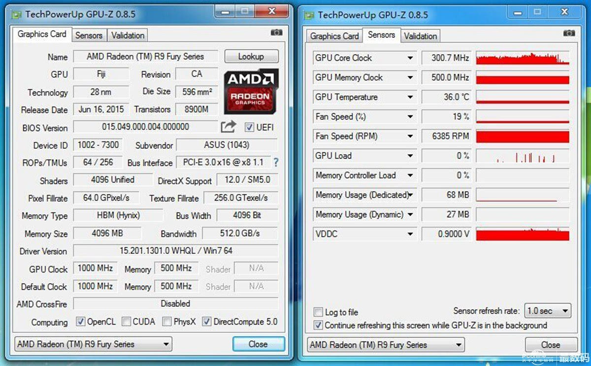 amd黑科技 华硕radeon r9 nano开箱简测