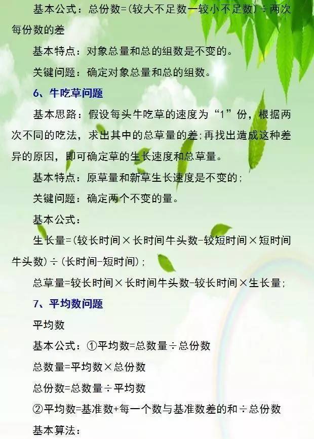 些题型，那么小学数学中的任何题型都是小意思了！