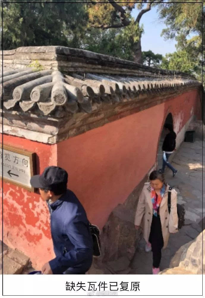 颐和园怒了：俩外国人不听劝阻猛翻古墙，瓦片碎落一地！