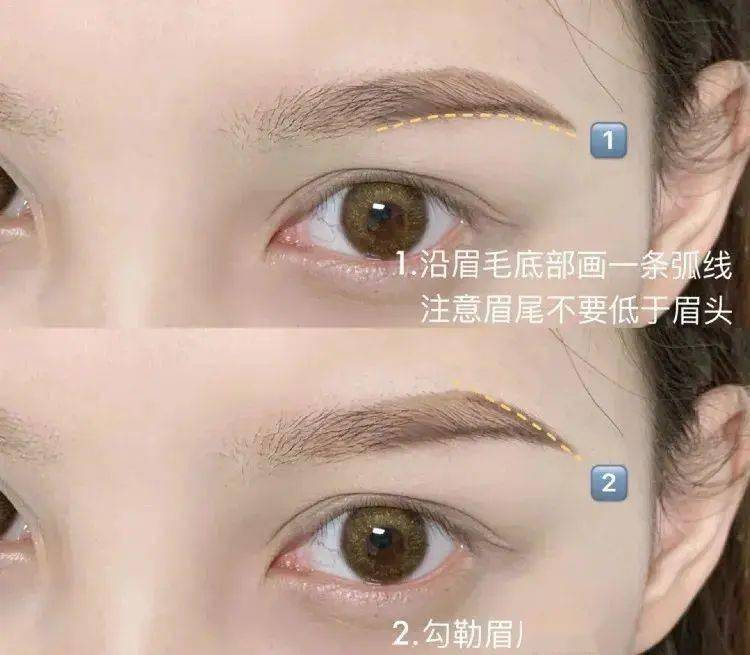 化妆师教你如何用3步骤画出好看的绒雾眉毛,快get