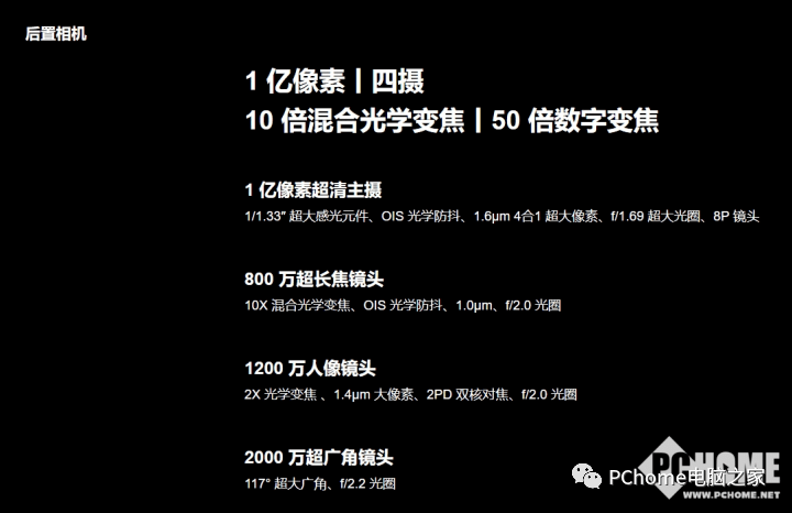 小米10 pro镜头参数一览