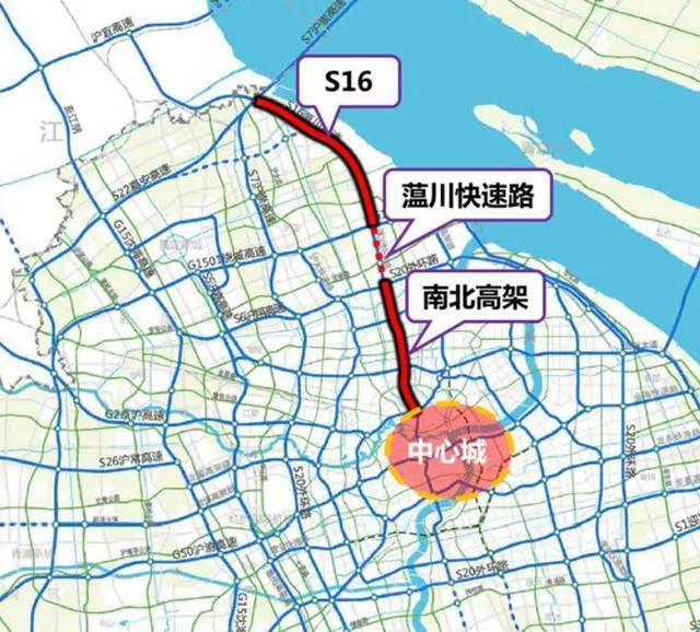"期间区域内部道路系统规划示意图 除已建成的s6,s7一期,g1503郊环,"