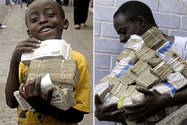 津巴布韦穷得只剩钱的国家,掉1个亿都没人