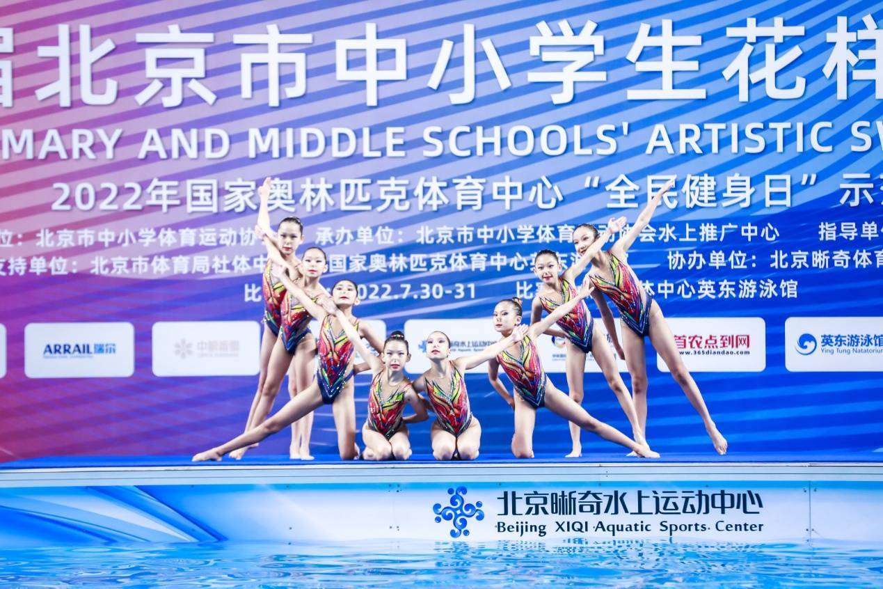 2022第二届北京市中小学生花样游泳比赛开幕