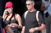 C罗乔治娜戴巨型钻戒现身引热议 传闻本周末办婚礼
