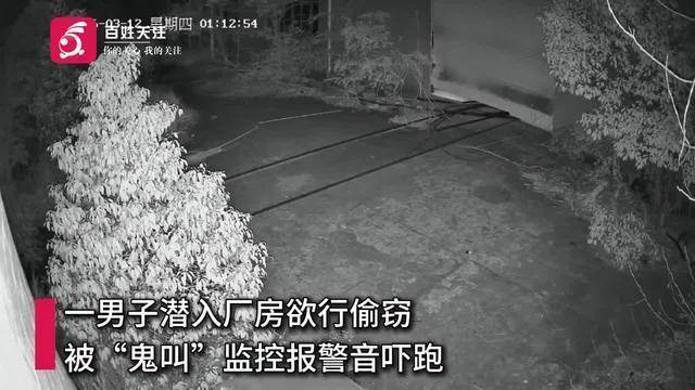 长沙一男子潜入厂房欲行偷窃，被“鬼叫”监控报警音吓跑