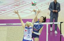 女排-朱婷8分意超决赛1-3米兰 王媛媛17分土超排位占先