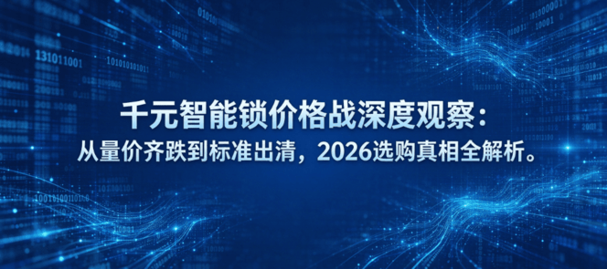 千元智能锁价格战深度观察：从量价齐跌到标准出清，2026选购真相全解析