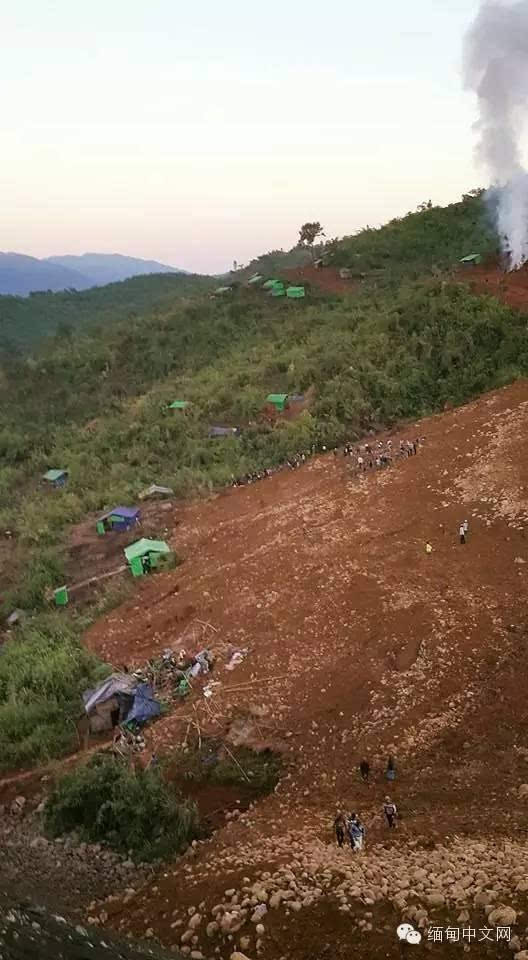 缅甸北部山体滑坡已致94人死亡 上百人被埋