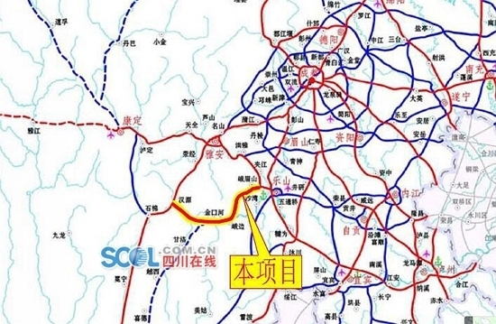 峨汉高速线路图图片