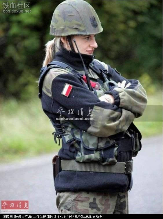 异国风情波兰女兵女警肉搏训练秀美腿