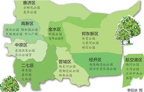 2013年底以来,为改变公园分布不均的状况,郑州市按照老城区每15平方