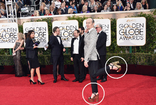 这个老男人 涂着指甲油踩着高跟鞋 就这么上了金球奖红毯!