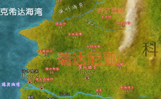 《巫师》世界地图 猎魔人世界全区域地图