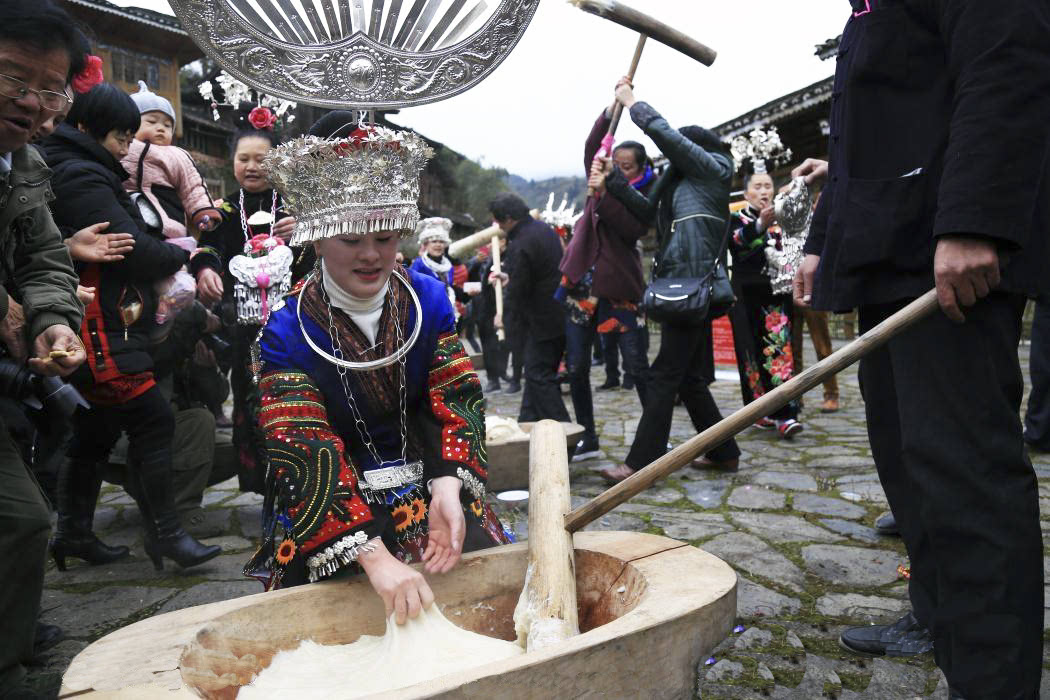 苗族二月二敬桥节美食图片