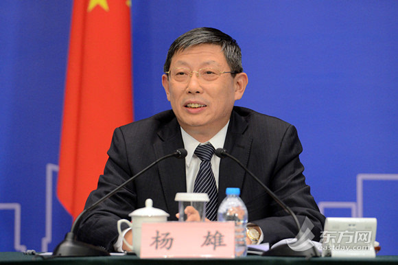 图片说明:上海市委副书记,市长杨雄