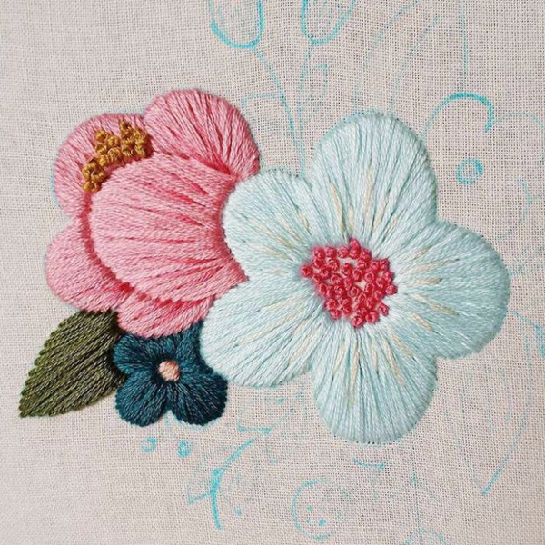 花草刺繡,也可以這樣清新怡人