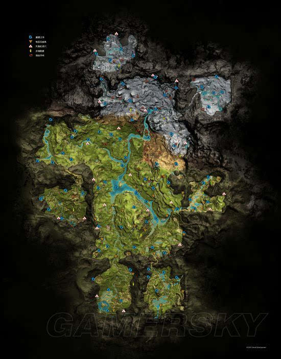 《孤岛惊魂原始杀戮》地图概览 欧罗斯大陆全地图