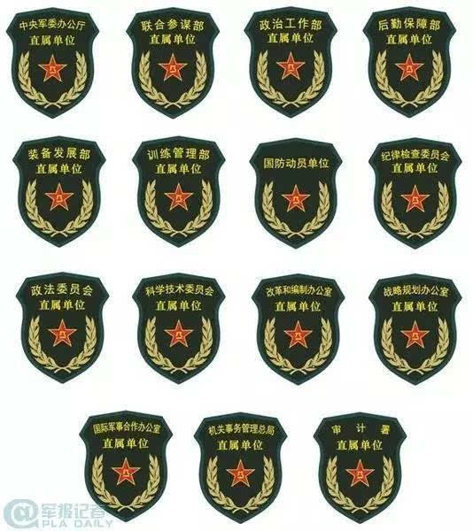解放军军装臂章及胸章图片