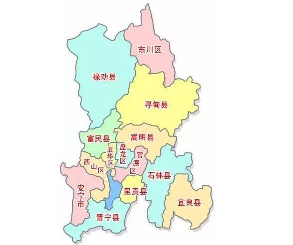 2017昆明市地图高清版图片