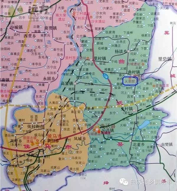 山西曲沃县地图图片