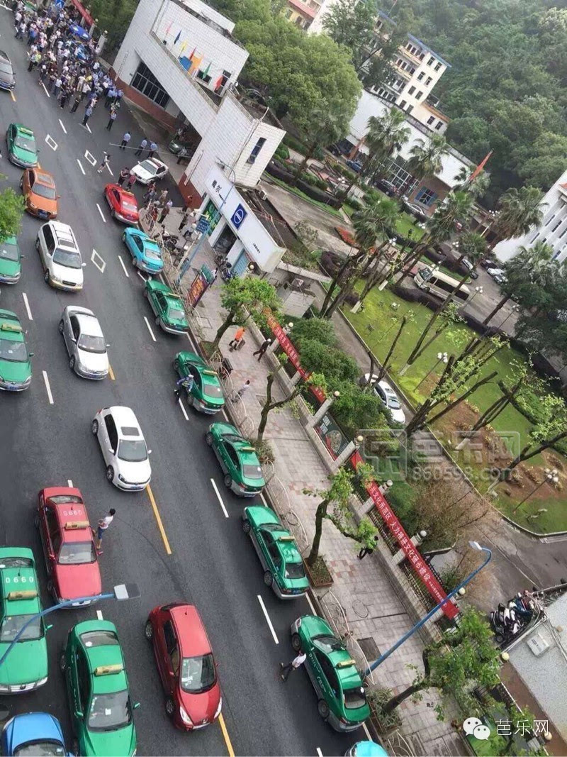 道路两旁停满出租车,排成长队,一直到市委和一路那边,究竟发生什么了